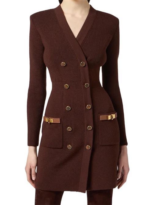 MINI DRESS IN MAGLIA ELISABETTA FRANCHI | AM04S56E2EA3 Coffee